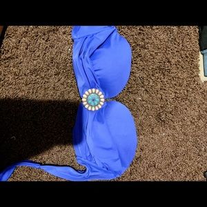 BLUE STRAPLESS Bikini